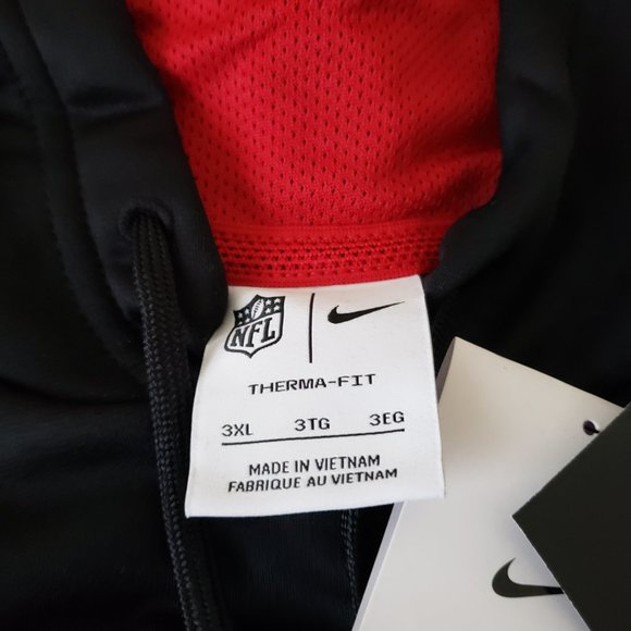 Nike Atlanta Falcons Therma Fit NFL Hoodie Sweatshirt Men's Size 3XL Black NWT - Picture 6 of 11